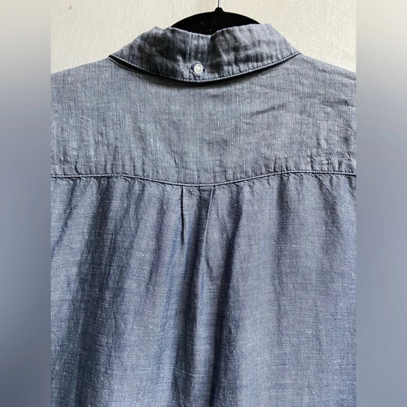 Saks Fifth Avenue linen cotton collar shirt sleeve shirt  Sz XL - Picture 5 of 11